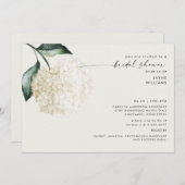 Soft Cream Hydrangea Stem Brautparty Einladung (Vorne/Hinten)
