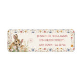 Soft Cream Rustic Bunny Garden Rücksendeadresse (Vorne)