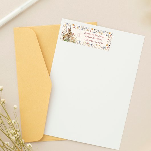 Soft Cream Rustic Bunny Garden Rücksendeadresse