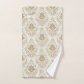 Soft Cream Towels Victorian Damask Bath Accent Badhandtuch Set (Handtuch)