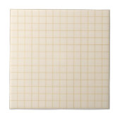 Soft Creme Checkered Pattern Retro Minimalistisch Fliese (Vorderseite)