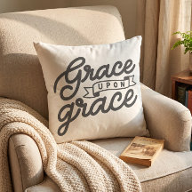 Soft Creme Christlich Grace Throw Kissen