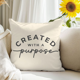 Soft Creme Christliches Zitat Throw Kissen