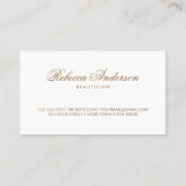 Soft-Creme-Elfenbein-Satingradientenmesser chic hü Visitenkarte (Rückseite)