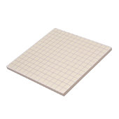 Soft Creme & Lila Checked Retro Minimalistisch Fliese (Seite)