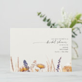 Soft Creme Swash Fall Foliage Brautparty Einladung (Stehend Vorderseite)