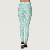 Soft Crystaline Aqua Blue Glitzer CUSTOM TEXT Leggings (Rückseite)