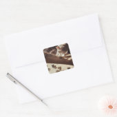 Soft Curiosity Quadratischer Aufkleber (Umschlag)