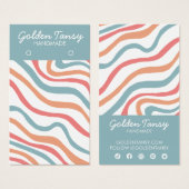 Soft Curves Blue Earring Juwelier Display Card (Vorne & Hinten)