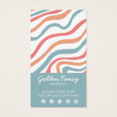 Soft Curves Blue Earring Juwelier Display Card (Rückseite)