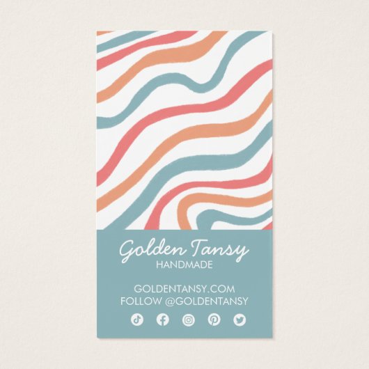 Soft Curves Blue Earring Juwelier Display Card (Rückseite)