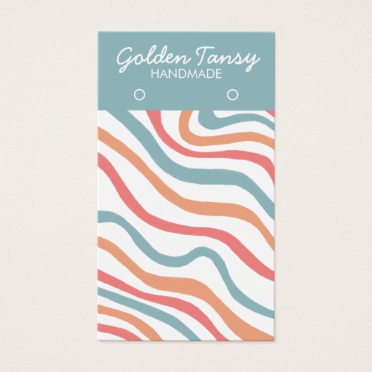 Soft Curves Blue Earring Juwelier Display Card (Vorderseite)