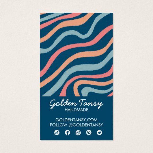 Soft Curves Blue Earring Juwelier Display Card (Rückseite)