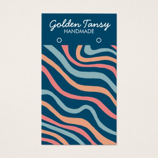 Soft Curves Blue Earring Juwelier Display Card (Vorderseite)