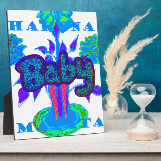 Soft Cyan Blue Blume Art: Eine Baby's Touch. Fotoplatte (Seite)