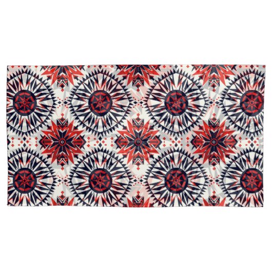 Soft Cyan "Cosmic Interlock" King-Sized Pillowcase Kissenbezug (Vorderseite)