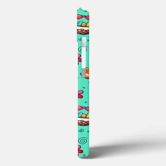 Soft Cyan Oaster Muster Telefoncase Case-Mate iPhone Hülle (Rückseite / Links)