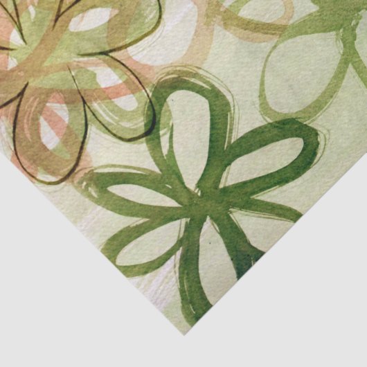 Soft Daisies Spring Daisy Abstrakte Blume Seidenpapier (Ausschnitt)