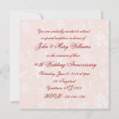 Soft Damask 40. Hochzeitstag Einladung (Rückseite)