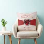 Soft Damask 40th Wedding Anniversary Kissen (Stuhl )