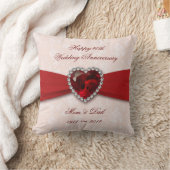 Soft Damask 40th Wedding Anniversary Kissen (Decke)