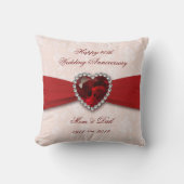 Soft Damask 40th Wedding Anniversary Kissen (Vorderseite)