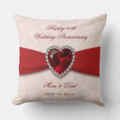 Soft Damask 40th Wedding Anniversary Kissen (Vorderseite)