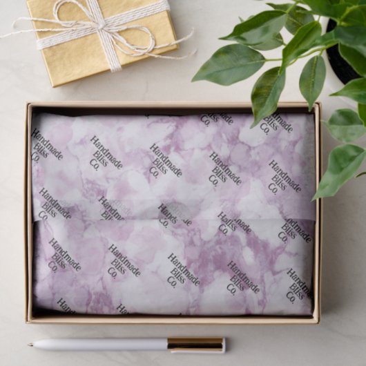 Soft Dark Purple Marble Seidenpapier (Geschenk)