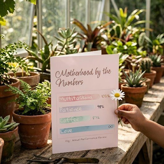 Soft Data | Zum Muttertag gefaltete Zahlen Karte