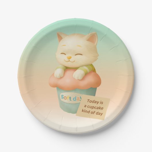 Soft Day: Today is a Cupcake Kind of Day Art Pappteller (Vorderseite)