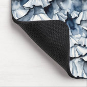 Soft Denim Blue Watercolor Ruffles Mousepad (Ecke)