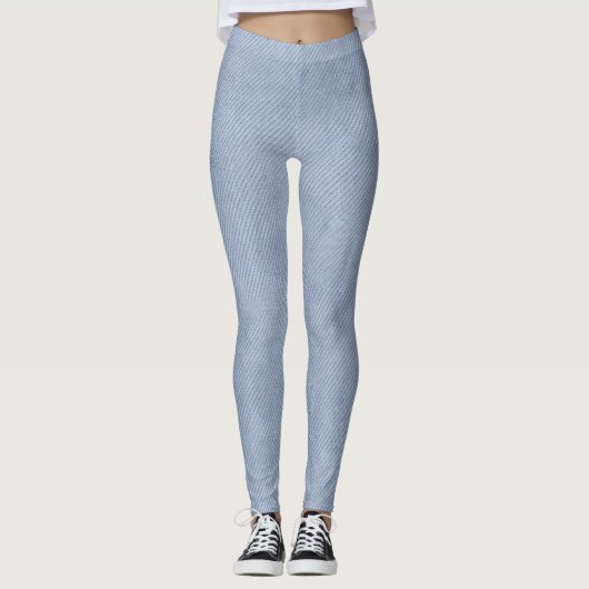 Soft Denim Weave Texture Leggings (Vorderseite)