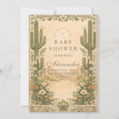 Soft Desert Wildflowers Baby Shower Einladung (Vorderseite)