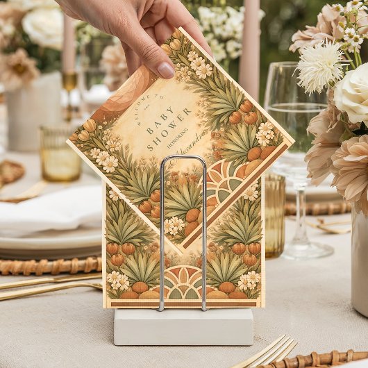 Soft Desert Wildflowers Baby Shower Serviette