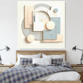 Soft Dimensional Arcs Leinwanddruck (Insitu (Schlafzimmer))