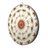 Soft Dreamy Cream Floral Muster Dartscheibe (Vorderseite rechts)