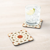 Soft Dreamy Cream Floral Muster Getränkeuntersetzer (Rechte Seite)