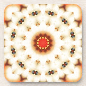 Soft Dreamy Cream Floral Muster Getränkeuntersetzer (Vorderseite)