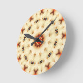 Soft Dreamy Cream Floral Muster Runde Wanduhr (Winkel)