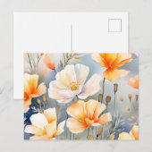 Soft Dreamy Hintergrund mit Mohnblumen-Blume Postkarte (Vorne/Hinten)