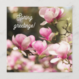 Soft Dreamy Magnolia spring greeting Karte