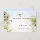 *~ Soft Dune Beach Grass Foto Hochzeit RSVP Karte (Vorne/Hinten)