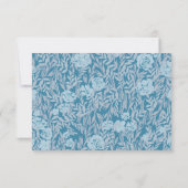 Soft Dusty Blue Elegante Floral Response Card RSVP Karte (Rückseite)