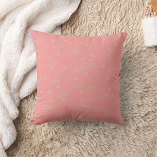 Soft Dusty Pink Gold Stars Throw Kissen
