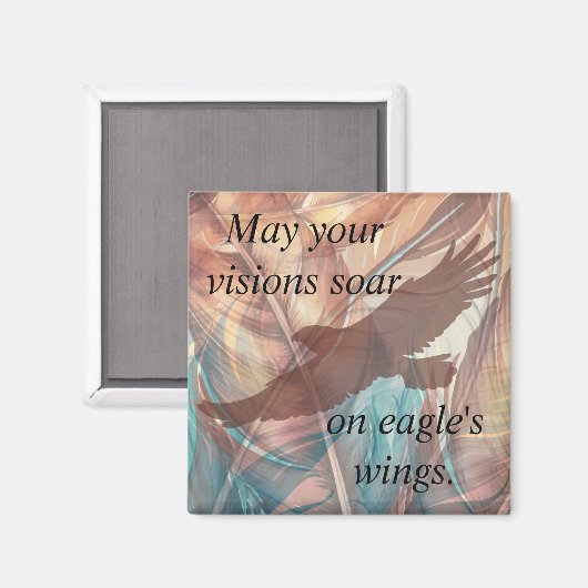 Soft Eagle und Feather Magnet (Vorderseite/Rückseite)