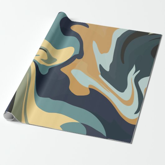 Soft Earthy Swirls in Calm Tones Geschenkpapier (Ungerollt)