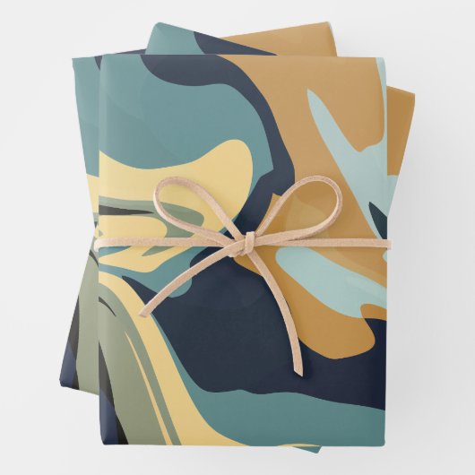 Soft Earthy Wirbel in ruhigen Tones Geschenkpapier Set (Beispiel)