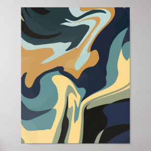 Soft Earthy Wirbel in ruhigen Tones Poster
