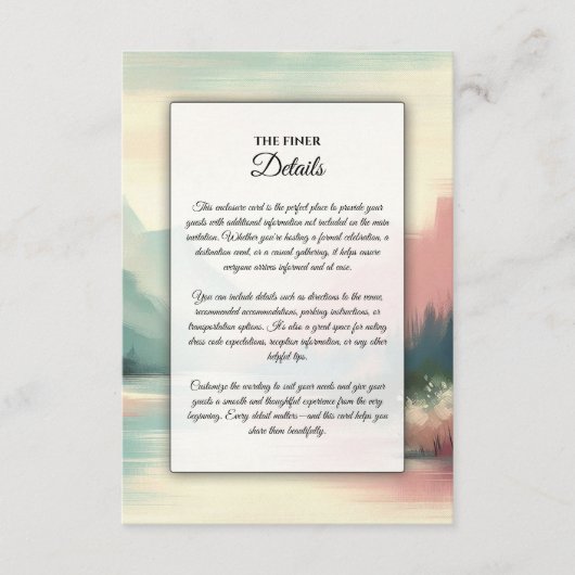 Soft Echoes of the Mountains Begleitkarte (Vorderseite)