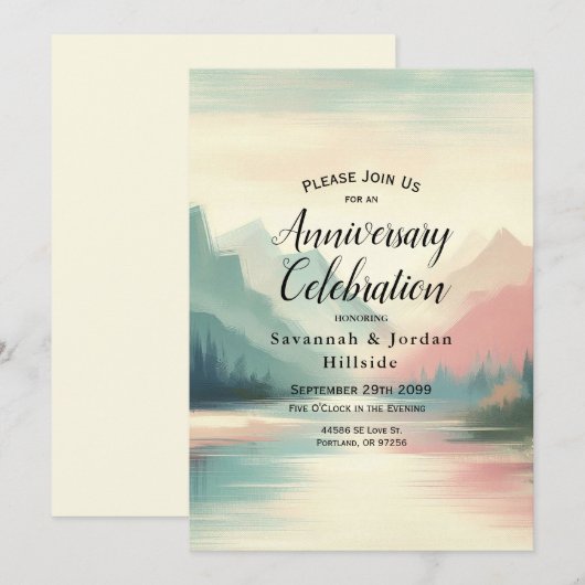 Soft Echoes of the Mountains Einladung (Vorne/Hinten)